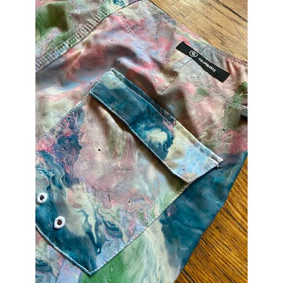 CG HABITATS OG Athletic Fit 309 Pink/Blue Boardshorts Mens sz 28 - Picture 6 of 12